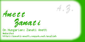 anett zanati business card